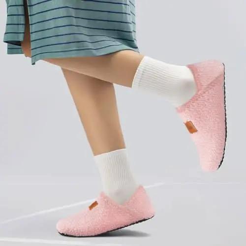 House Slippers for Women Men Indoor Barefoot Slippers Socks Furry Slip on House Shoes Cozy Comfy Slippers for Home Bedroom Travel Yoga - Love Salve